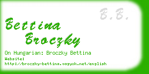 bettina broczky business card